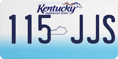 KY license plate 115JJS