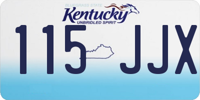KY license plate 115JJX