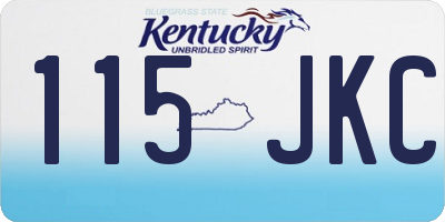 KY license plate 115JKC