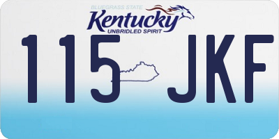 KY license plate 115JKF