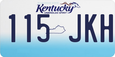 KY license plate 115JKH