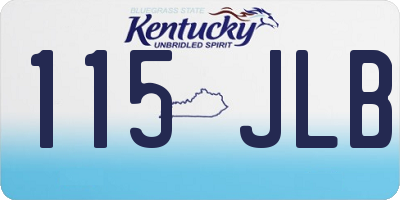 KY license plate 115JLB