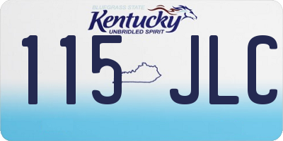 KY license plate 115JLC