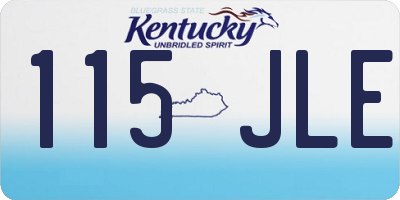KY license plate 115JLE