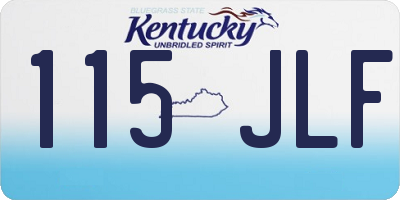 KY license plate 115JLF