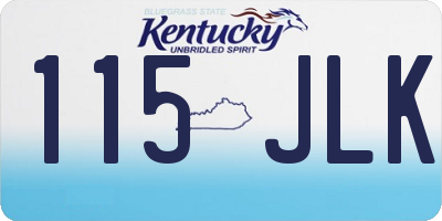 KY license plate 115JLK