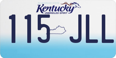KY license plate 115JLL