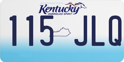 KY license plate 115JLQ