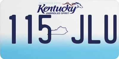 KY license plate 115JLU