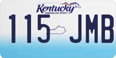 KY license plate 115JMB