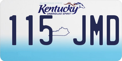 KY license plate 115JMD