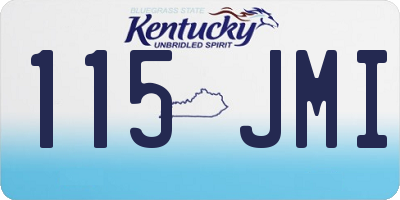 KY license plate 115JMI