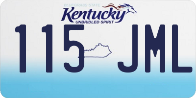 KY license plate 115JML
