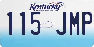 KY license plate 115JMP