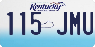 KY license plate 115JMU