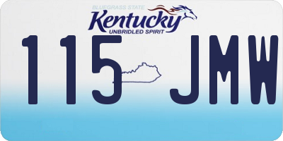 KY license plate 115JMW