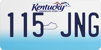 KY license plate 115JNG