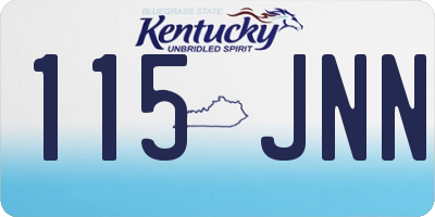 KY license plate 115JNN