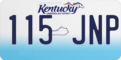 KY license plate 115JNP