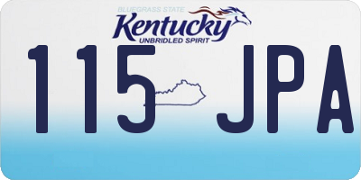 KY license plate 115JPA