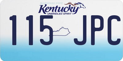 KY license plate 115JPC