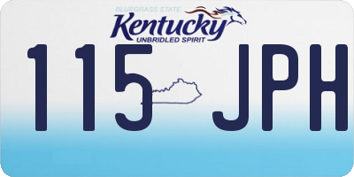 KY license plate 115JPH