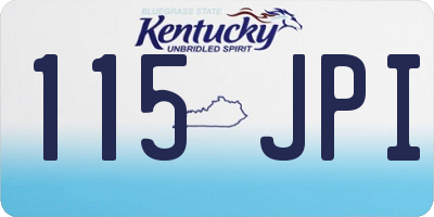 KY license plate 115JPI