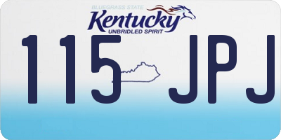 KY license plate 115JPJ