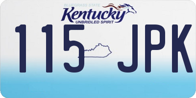 KY license plate 115JPK