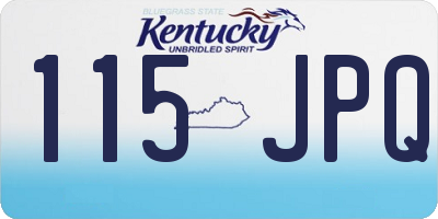 KY license plate 115JPQ
