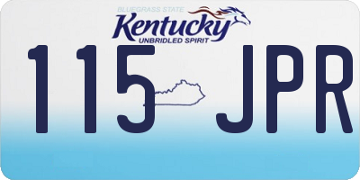 KY license plate 115JPR