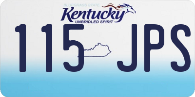 KY license plate 115JPS