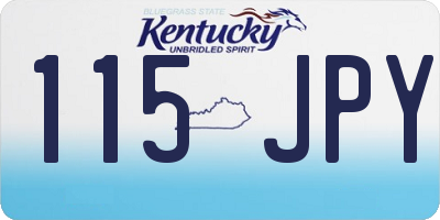 KY license plate 115JPY