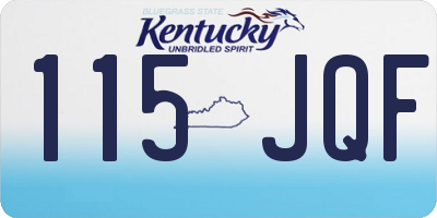 KY license plate 115JQF