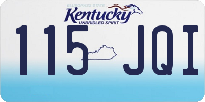KY license plate 115JQI