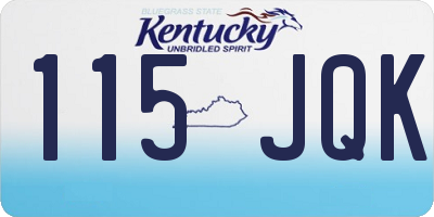 KY license plate 115JQK
