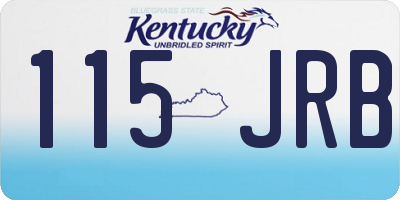 KY license plate 115JRB