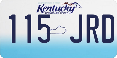 KY license plate 115JRD