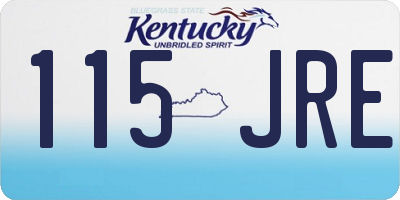 KY license plate 115JRE
