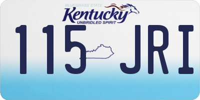 KY license plate 115JRI