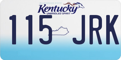 KY license plate 115JRK