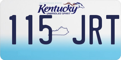 KY license plate 115JRT