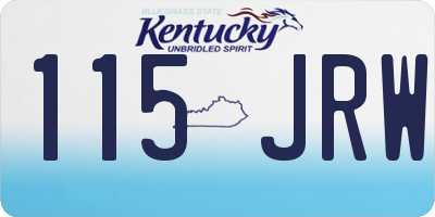 KY license plate 115JRW
