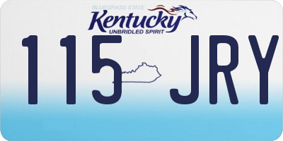 KY license plate 115JRY