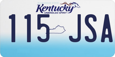 KY license plate 115JSA