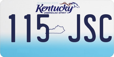 KY license plate 115JSC