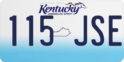 KY license plate 115JSE
