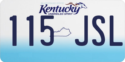 KY license plate 115JSL