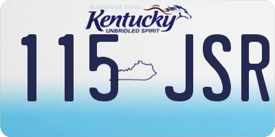 KY license plate 115JSR