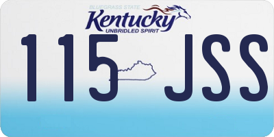 KY license plate 115JSS